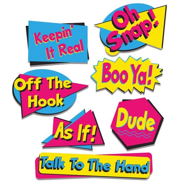 90s Phrase Cutouts, 7 Count