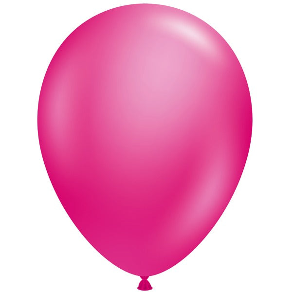 TUFTEX 5-Inch Metallic Fuchsia Latex Balloons, 50 Count