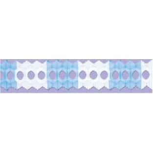 Light Blue & White Tissue Arcade Garland, 12 ft