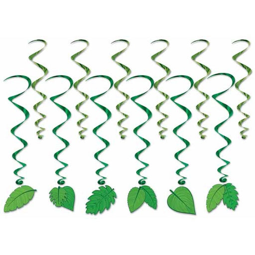 LOT DE 12 FEUILLES TROPICALES SUSPENDUES 43 CM - 81 CM
