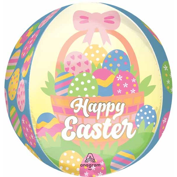 Easter Egg Basket 16-Inch Orbz Foil Balloon