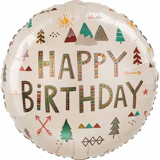 Wilderness Happy Birthday 18-Inch Round Foil Balloon