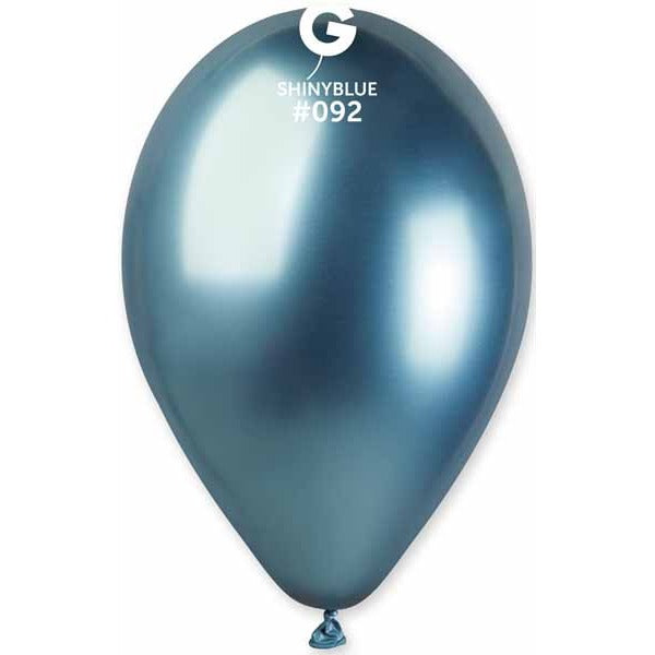Gemar 13" Shiny Blue #092 Latex Balloons, 25 Count