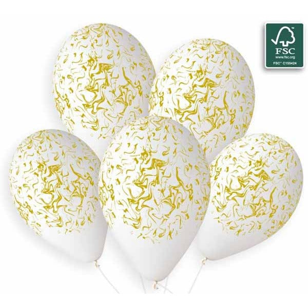 GEMAR 13" MARBLE WHITE GOLD INK 50/BG