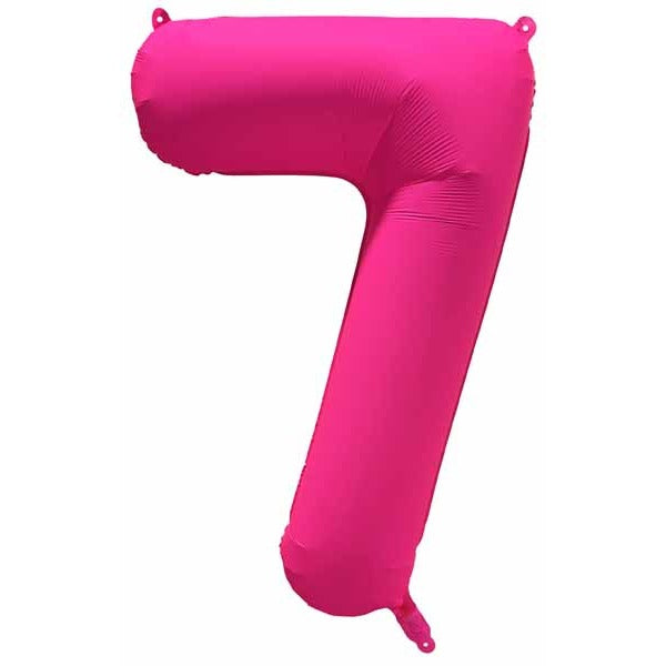 DecoChamp 34-Inch Neon Pink Number 7 Balloon