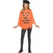 Kids' Pumpkin Party Poncho Costume, Size 4 to 14