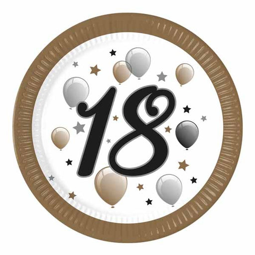 PAPER PLATE 9" 8/PK MILESTONE HBDAY "18"