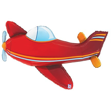 37-Inch Red Airplane Foil Balloon