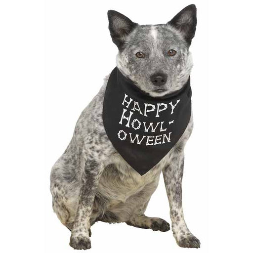 Pup Howloween Black Dog Bandana, Small/Medium
