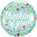 Thinking of You Petite Floral 18-Inch Round Foil Balloon