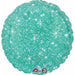 18-Inch Faux Sparkle Green Round Foil Balloon