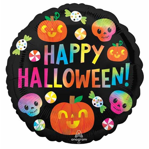 Halloween Cuties 18-Inch Round Holographic Foil Balloon