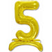 26 Inch Gold Stand Up Number 5 Balloon