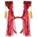 Red Graduation Cap Bopper Headband with Fringe