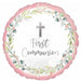 Pink First Communion 18-Inch Round Foil Balloon