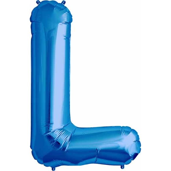 34-Inch Blue Letter L Balloon