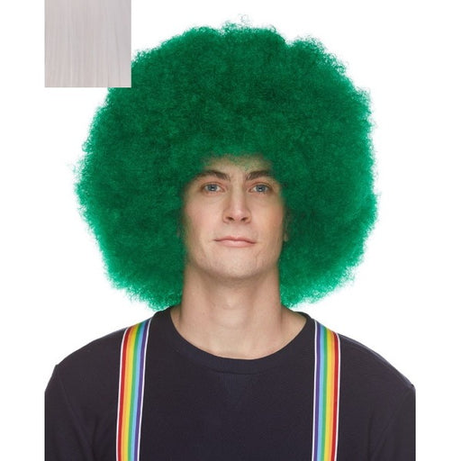 Perruque afro blanche