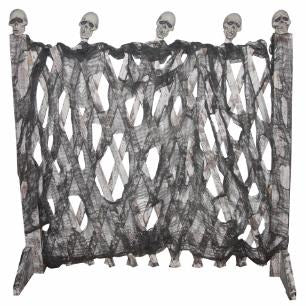 42-Inch Skull-Topped Halloween Fence Prop