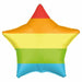 18" Rainbow Star Foil Balloon