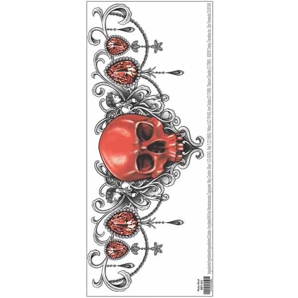 Tinsley Transfers Beauty Bone Ruby Skull FX Tattoo