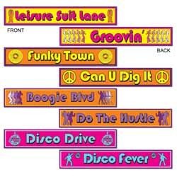Disco Street Sign Cutouts, 4 Count