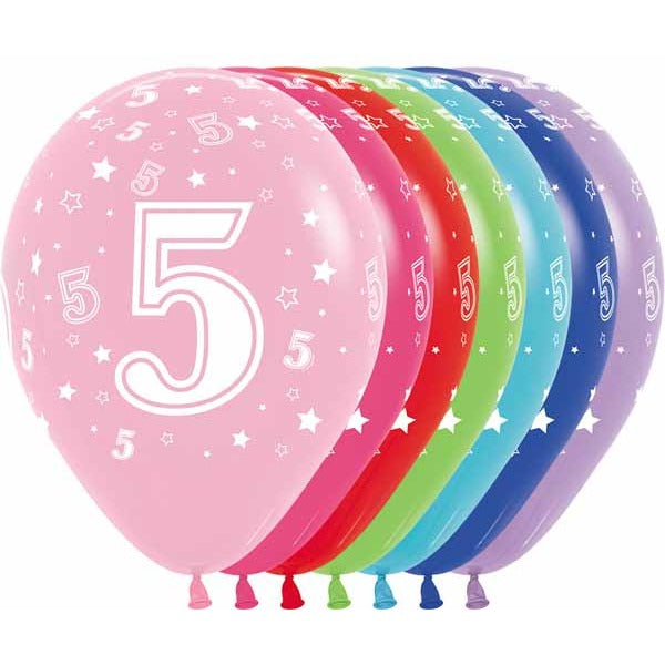 NUMBER "5" ASST 11" SEMPERTEX 50/BG