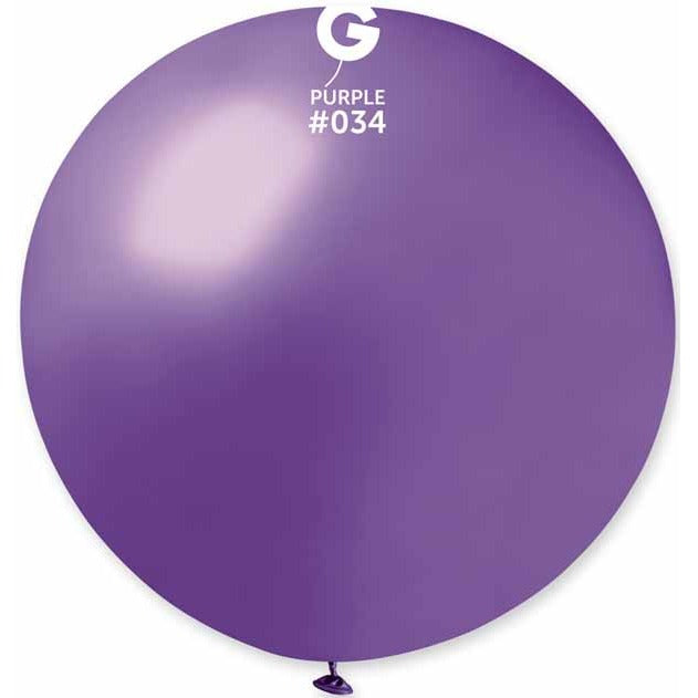 Gemar 31" Metallic Purple Latex Balloon #034, 1 Count