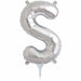 16" Silver Letter S Balloon