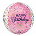 Happy Birthday Confetti Sprinkles 16-Inch Orbz Foil Balloon