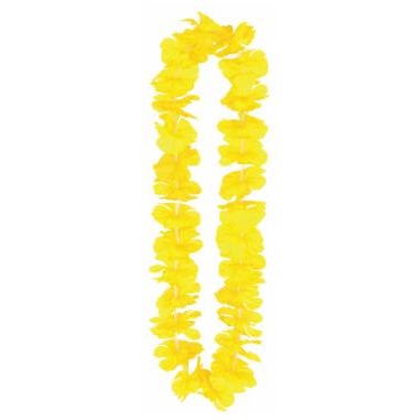 Yellow Silk N' Petals Party Lei, 36 Inch