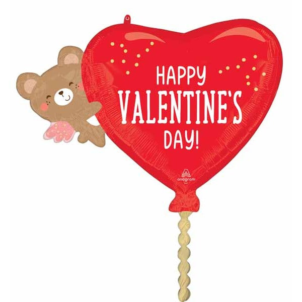 Angel Bear Hug Valentine's Day Foil Balloon, 29 Inch
