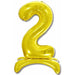 26-Inch Gold Stand-Up Number 2 Balloon