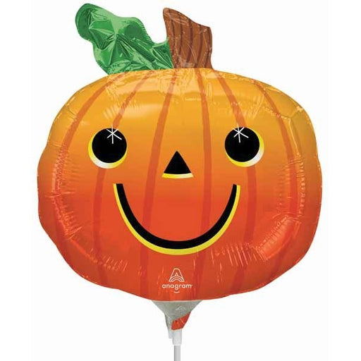 Smiley Pumpkin Mini Shape Foil Balloon