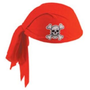 Red Pirate Scarf Headwear