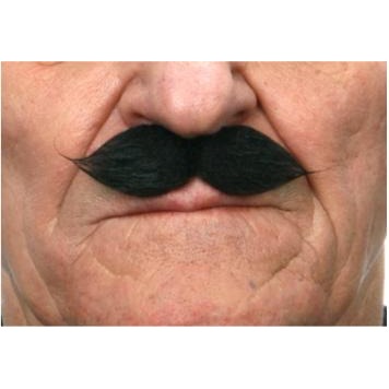 Black Costume Moustache, 9 cm