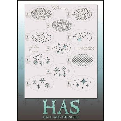 Graftobian Whimsy Half Ass Stencil Bundle, 11 Stencils