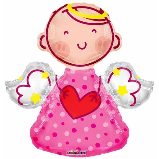Angelito Rosa Pink Angel Foil Balloon, 36 Inch