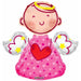 Angelito Rosa Pink Angel Foil Balloon, 36 Inch