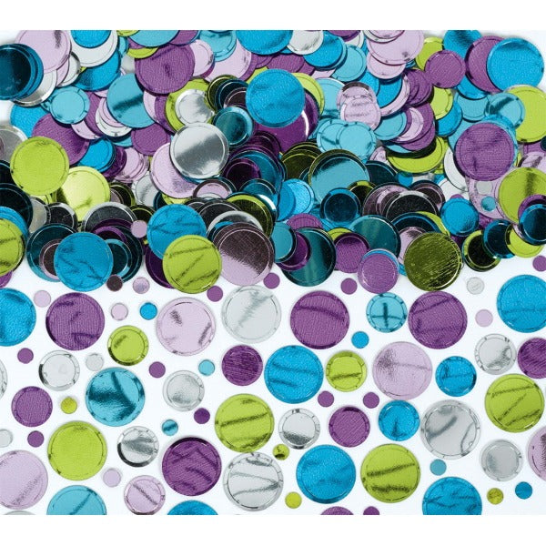 Pastel Multicolor Metallic Dot Confetti, 2.5 oz