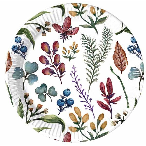 PAPER PLATES 7.6" 8/PK HERBS