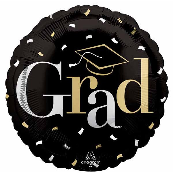 Class Dismissed Graduation Round Foil Balloon, 18 Inch
