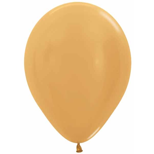 Sempertex 5-Inch Metallic Gold Latex Balloons, 50 Pack