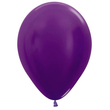 Sempertex 5-Inch Metallic Violet Latex Balloons, 50 Count
