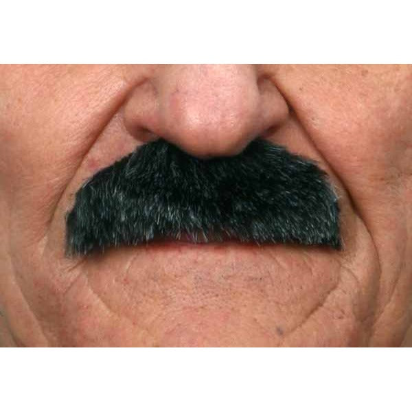 Black and Grey Costume Moustache, 7 x 2.5 cm