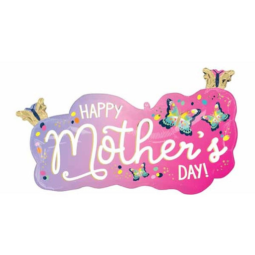 Happy Mother's Day Vibrant Flutters 31" Shaped Foil Balloon