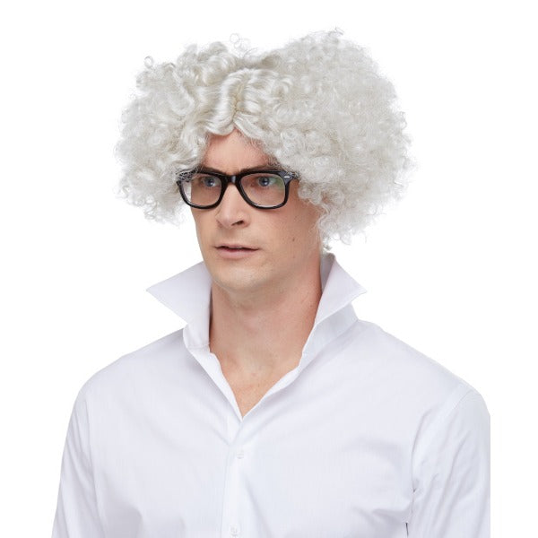 White Mad Scientist Costume Wig