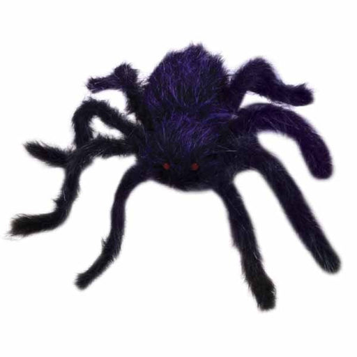 30-Inch Purple Hairy Posable Spider