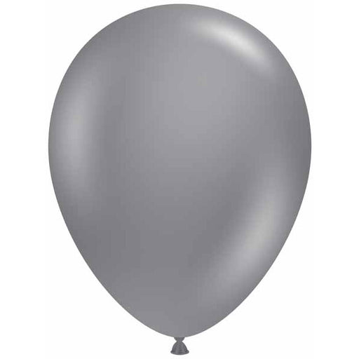 TUFTEX 5-Inch Gray Smoke Latex Balloons, 50 Count