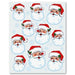Santa Faces Christmas Stickers, Large Sheet