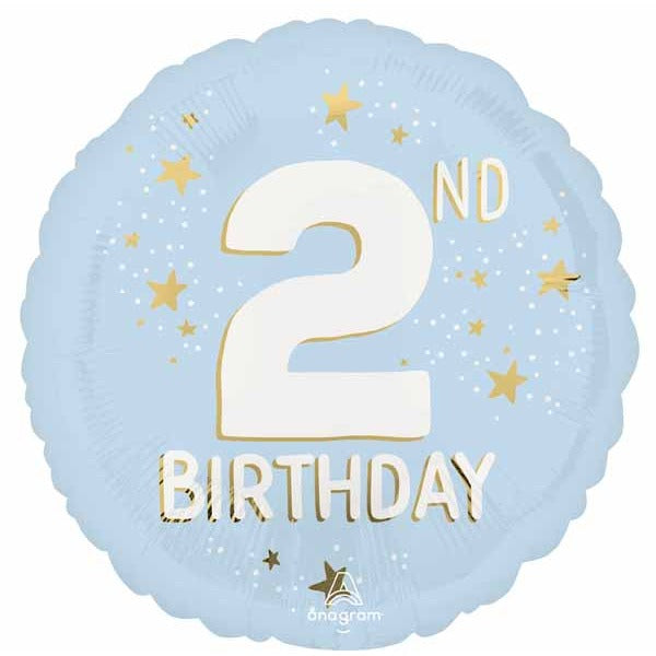 Little Mister 2nd Birthday 18" Round Foil Balloon